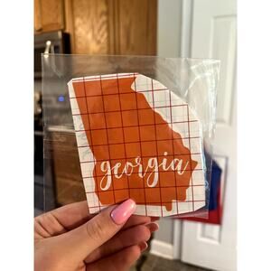 Georgia Decal Sticker Wall or Car Accessory Orange Color